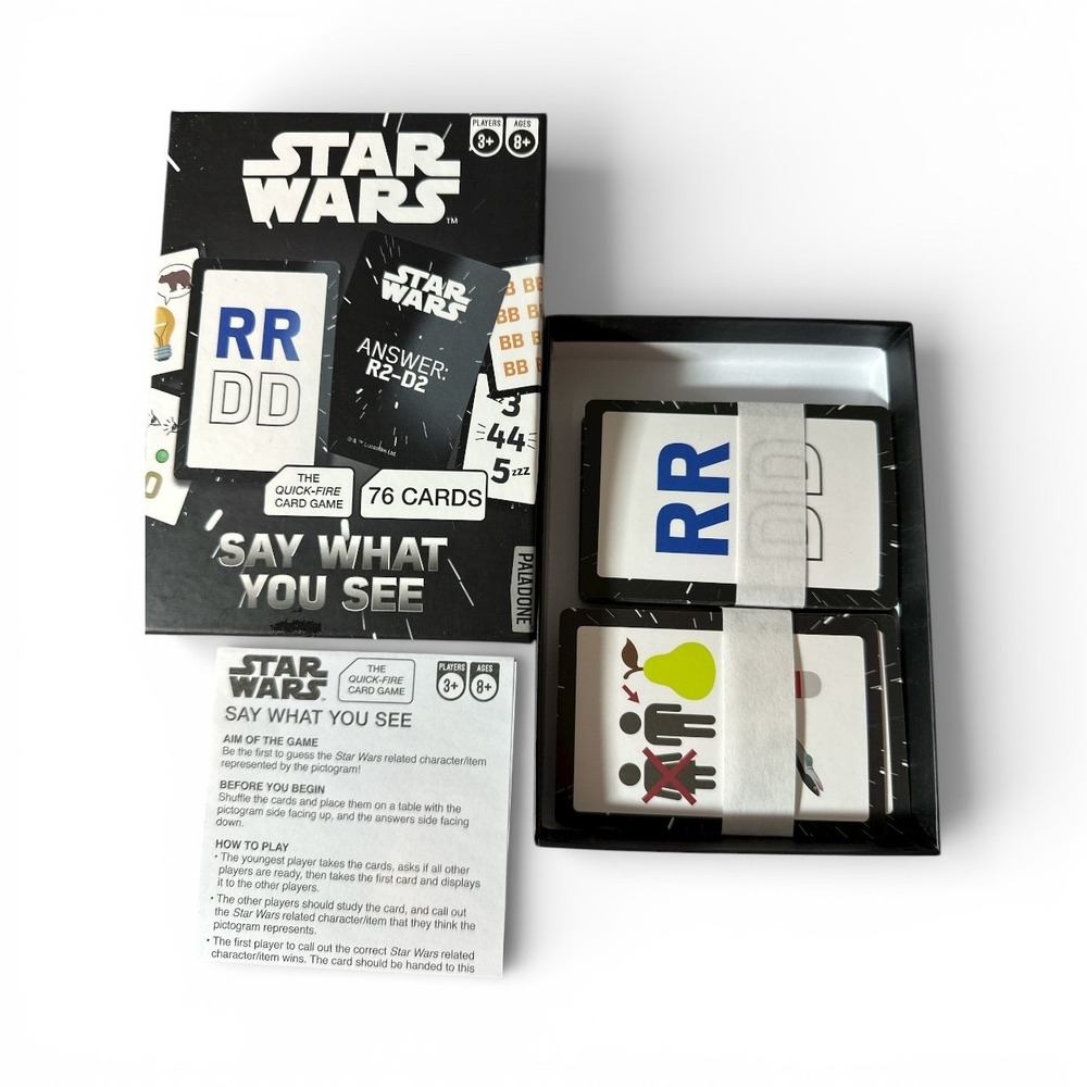 STAR WARS Card Game Say What You See Quick Fire Catch Phrase Paladone Complete‎